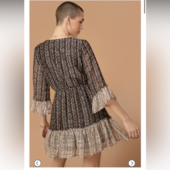 Francesca’s Collection- Quinn Surplice Mini Dress - Picture 2 of 8